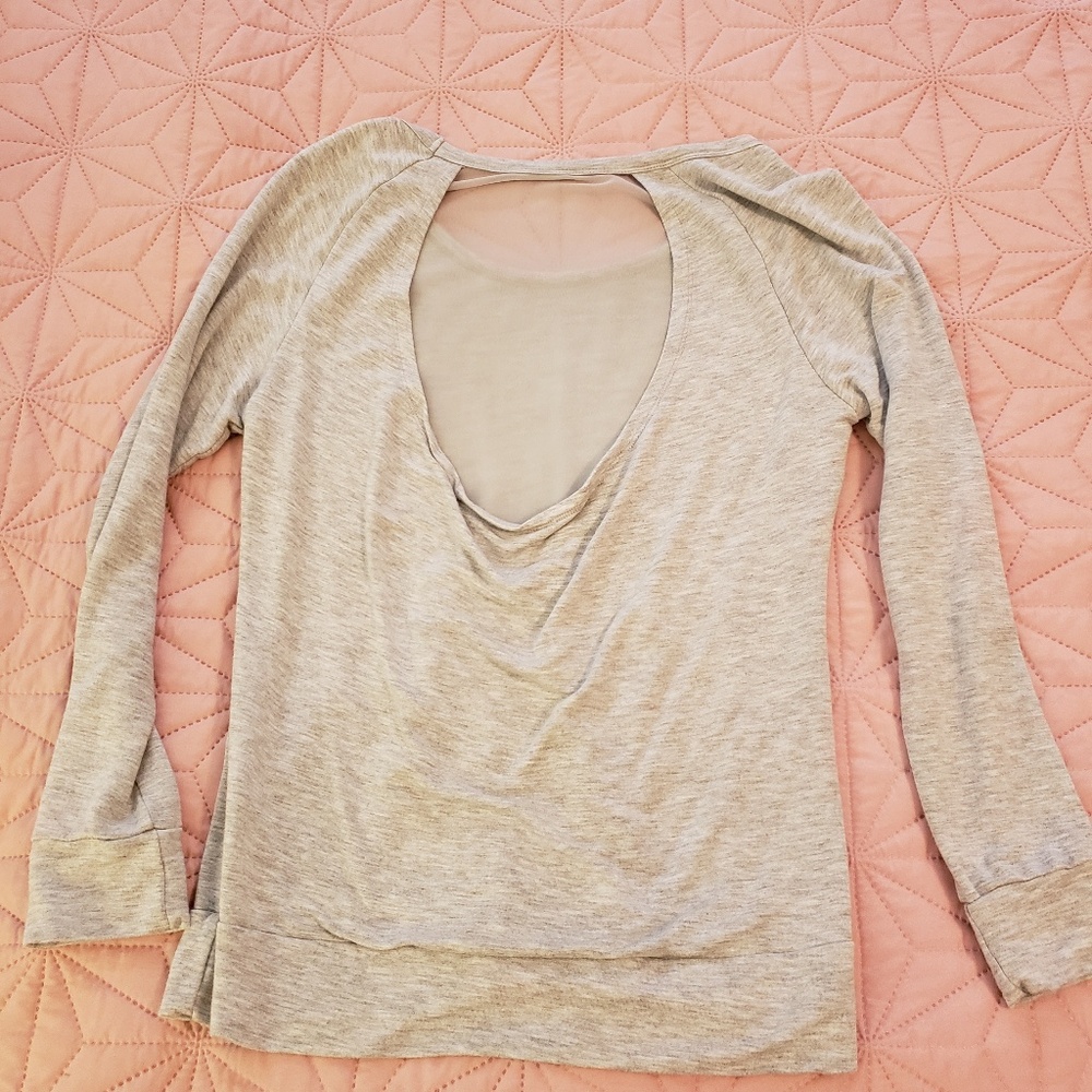 Sheer back yoga top- the balance collection